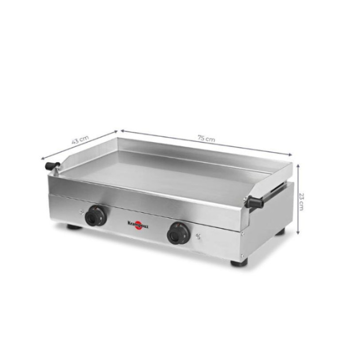 Plancha électrique Krampouz Saveur Double inox + capot