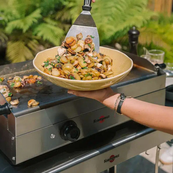Plancha électrique Krampouz Saveur Double inox + capot
