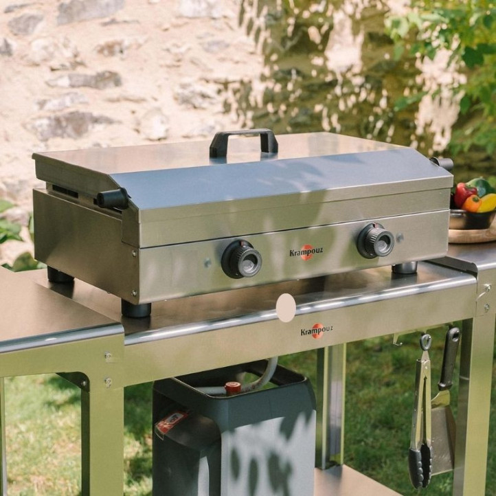 Plancha électrique Krampouz Saveur Double inox + capot