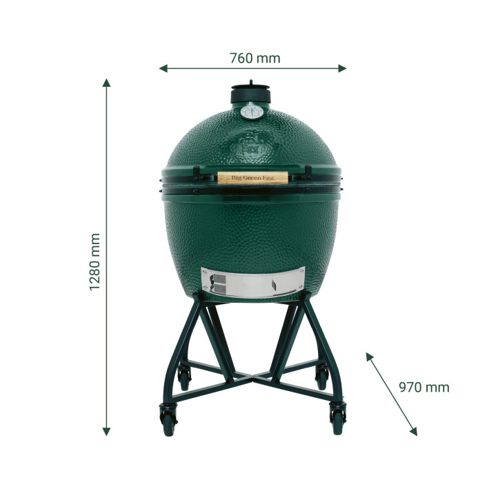 Barbecue kamado Big Green Egg XL Øint 61cm sur chariot