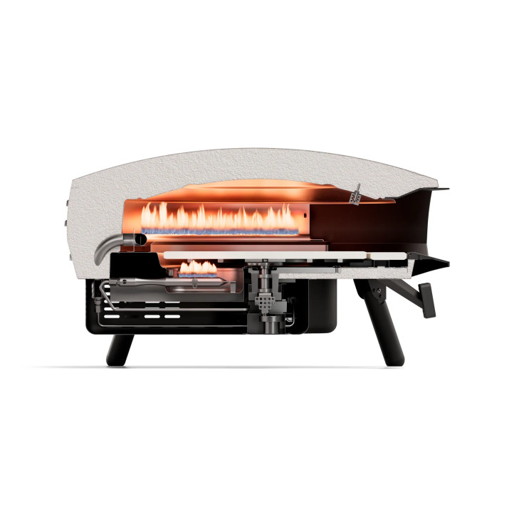 Four a pizza Witt Gaz Etna rotatif controle 16" noir