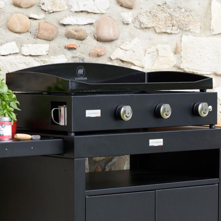 Pack plancha gaz Le Marquier Pure 375 acier +8 access