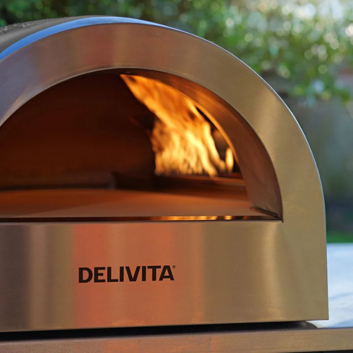 Delivita Flow Black – four à pizza hybride premium
