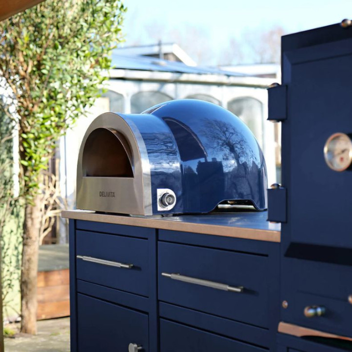 Delivita Flow Bleu – four à pizza hybride premium