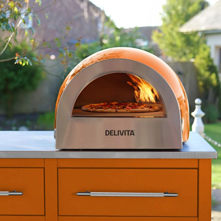 Delivita Flow Orange – four à pizza hybride premium