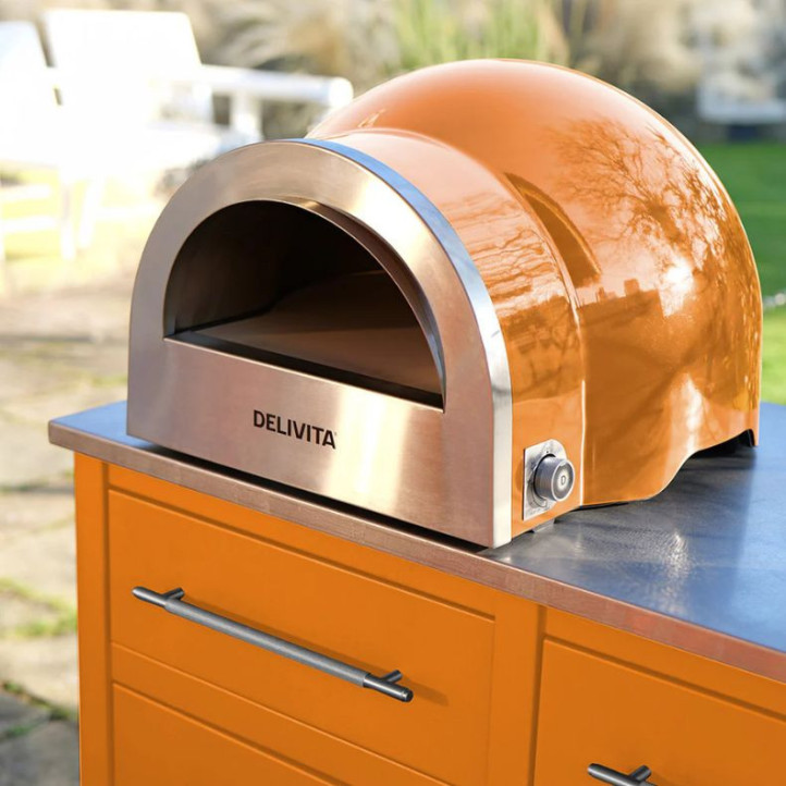 Delivita Flow Orange – four à pizza hybride premium