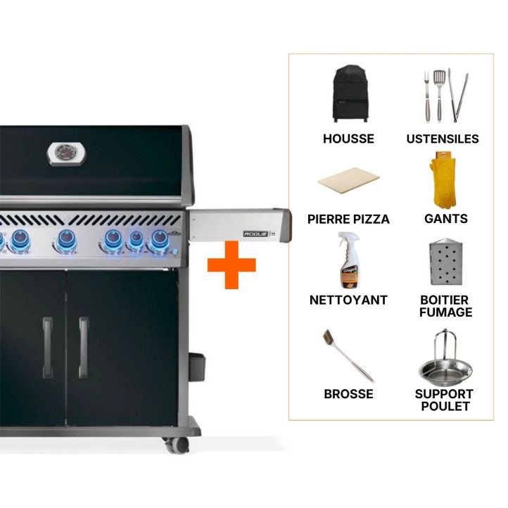 Pack BBQ gaz Napoléon Rogue PRO-S 625 RSIBPK +8 access