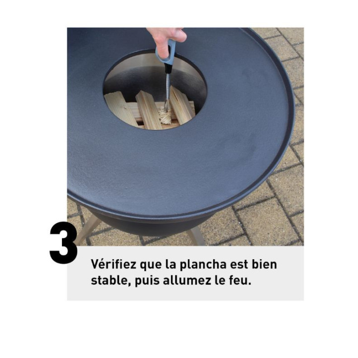Plancha Höfats en fonte pour brasero Moon 55