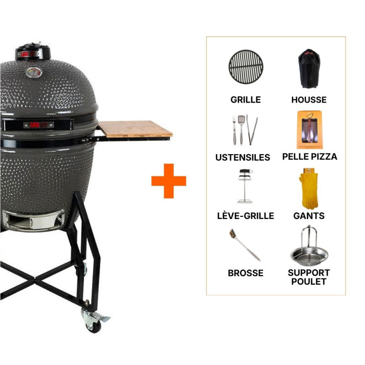 Le Pack Promo kamado Grill Guru Prime Matt Noir Large