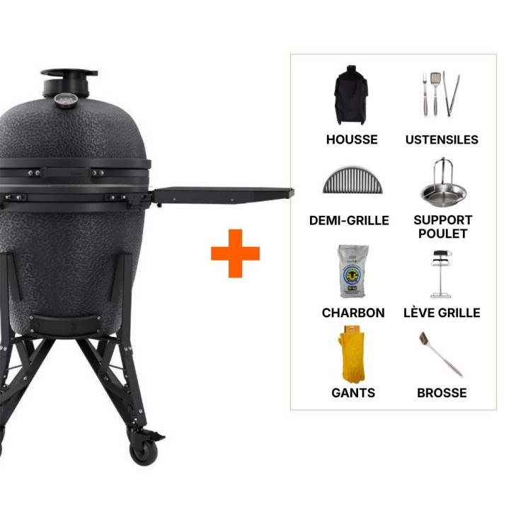 Le Pack promo barbecue kamado BSTRD Large Graphite