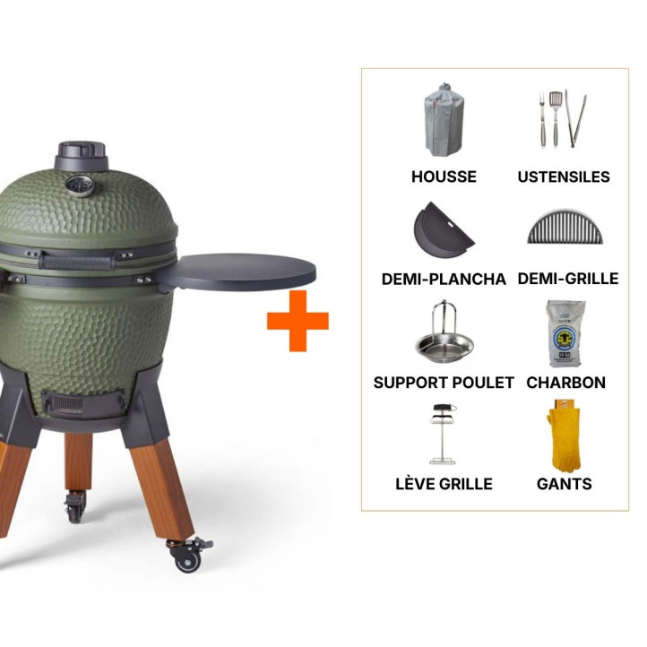 Le Pack Promo barbecue kamado Moddern noir