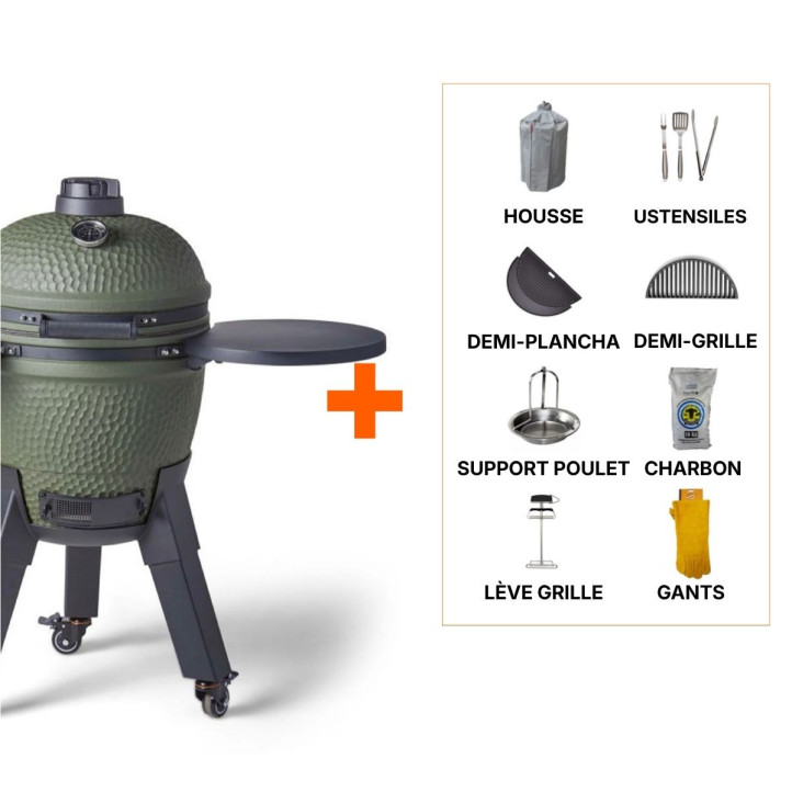 Le Pack Promo barbecue kamado Moddern vert