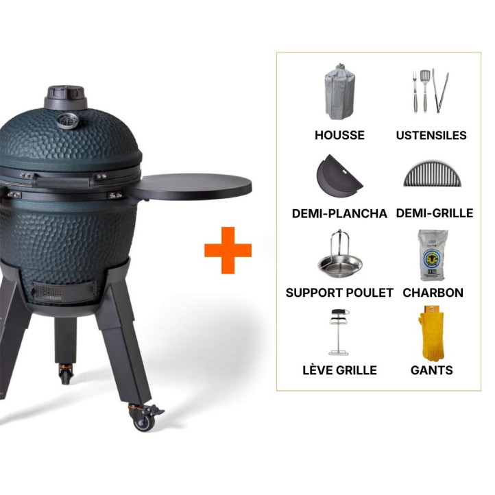 Pack Promo kamado Moddern Royal Blue – barbecue complet avec accessoires