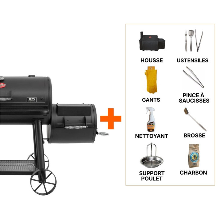 Pack Promo barbecue fumoir Char-Griller Grand Champ