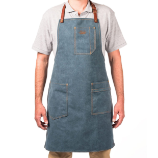 TABLIER ALASKAN 325 TOUR DE COU DENIM FONCE
