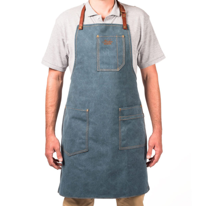 TABLIER ALASKAN 325 TOUR DE COU DENIM FONCE