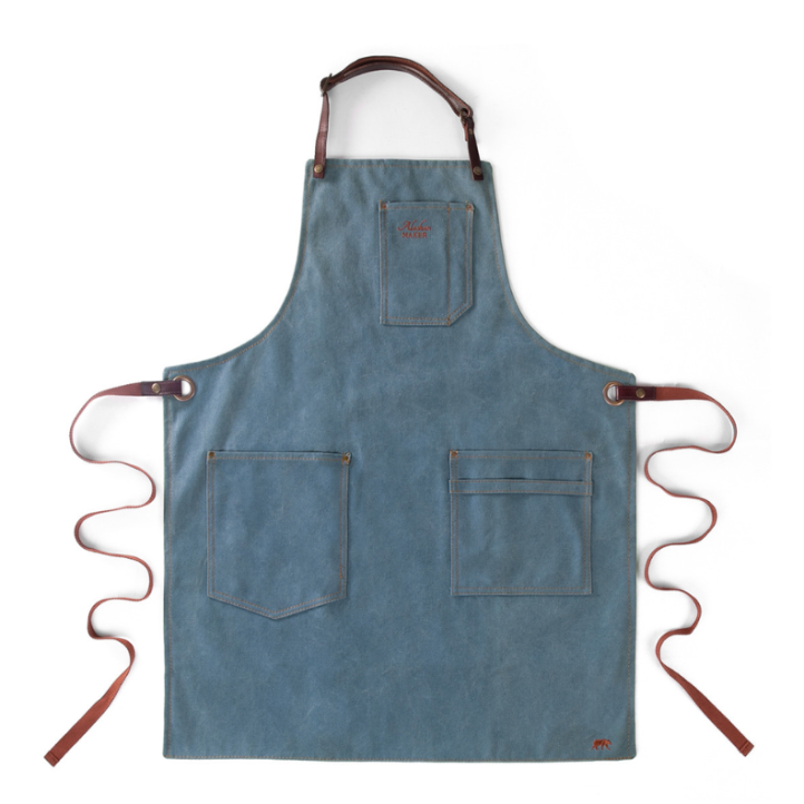 TABLIER ALASKAN 325 TOUR DE COU DENIM FONCE