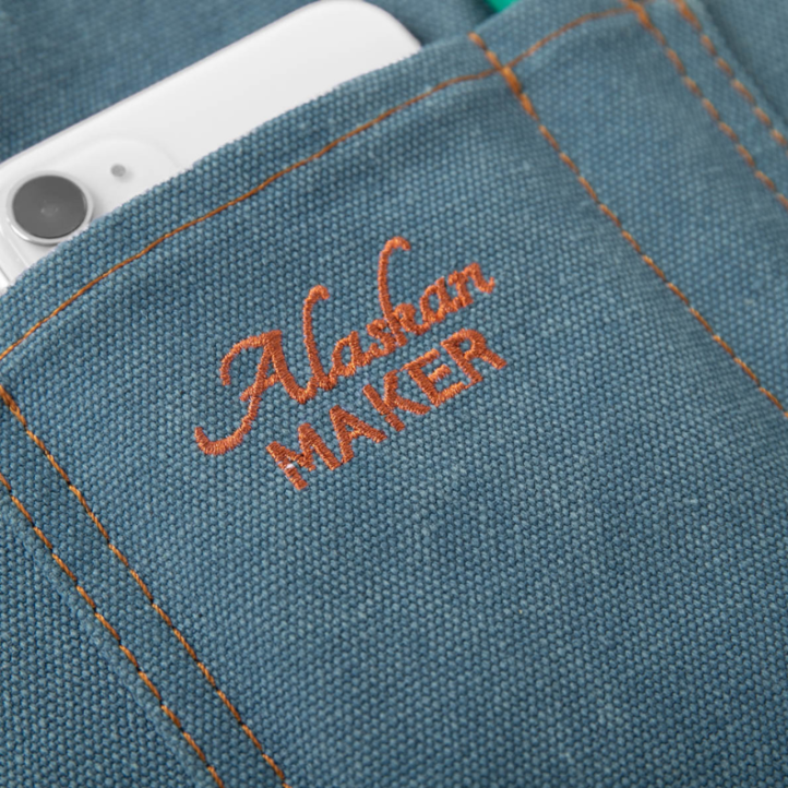 TABLIER ALASKAN 325 TOUR DE COU DENIM FONCE