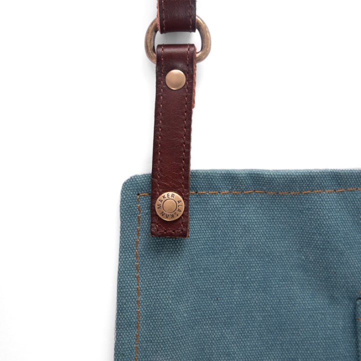 TABLIER ALASKAN 325 TOUR DE COU DENIM FONCE