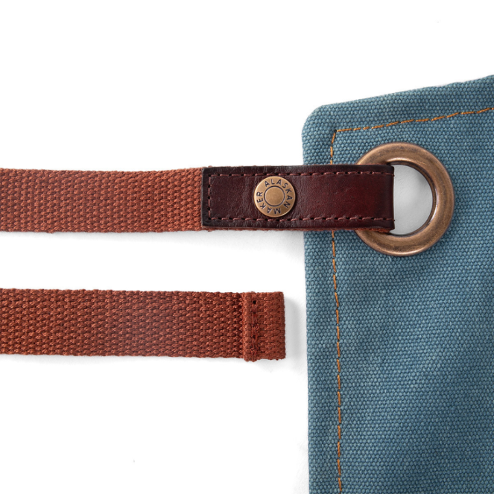 TABLIER ALASKAN 325 TOUR DE COU DENIM FONCE
