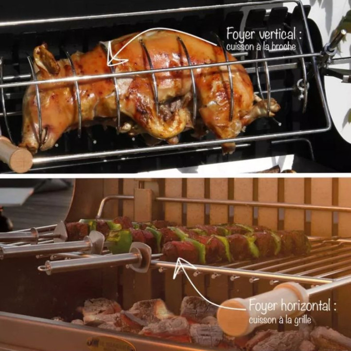 Grilloir charbon de bois Le Marquier irissary inox