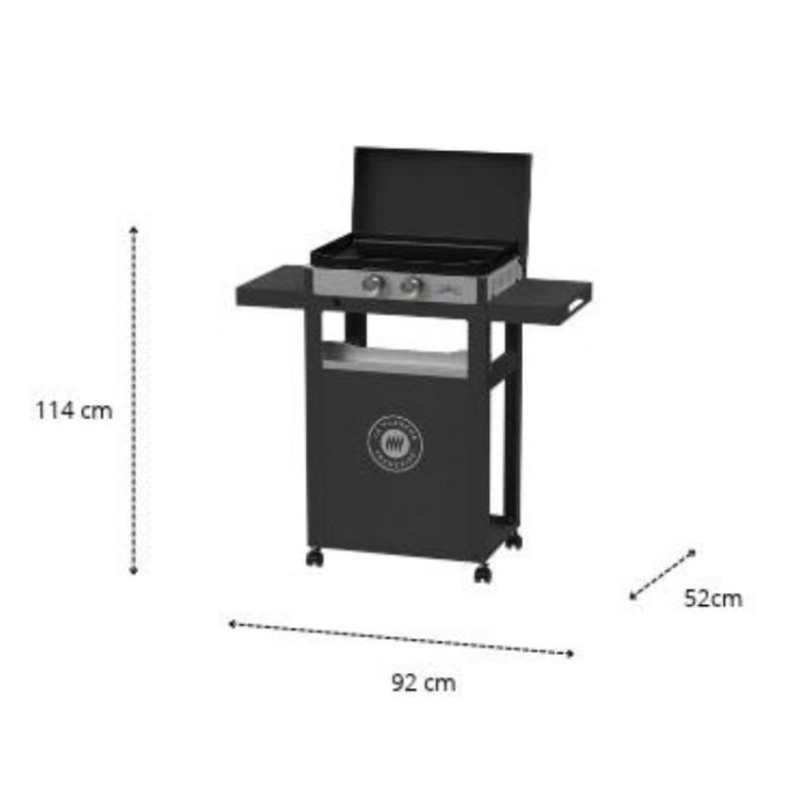 Plancha gaz Le Marquier La Plancha Française 250 Duo 2 brûleurs 50 x 35 (V2)