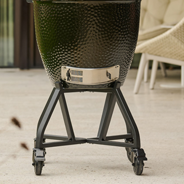 Big Green Egg The Onyx Large sur chariot avec tablettes | Édition limitée