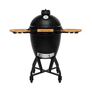 Barbecue kamado Big Green Egg ONYX Large sur chariot avec tablettes