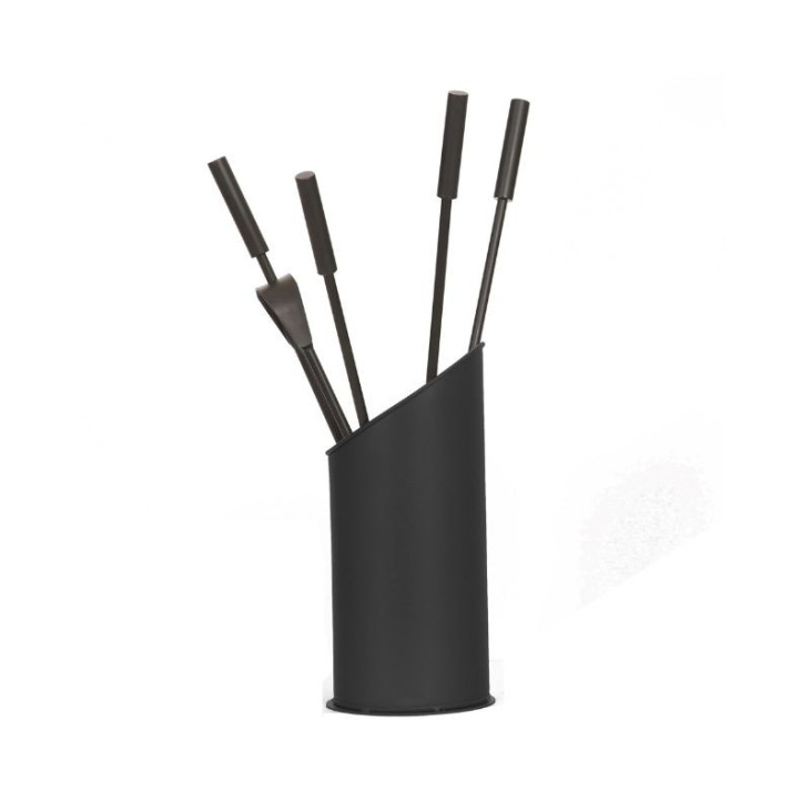 Serviteur Cheminée Le Marquier Basic Lauki Noir | 4 outils