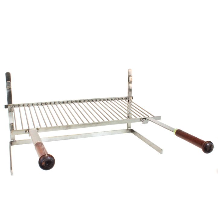 Ensemble grille barbecue de cheminée 3 étages 60 cm