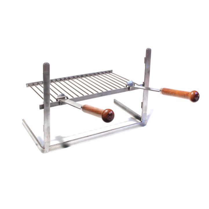 Ensemble grille barbecue de cheminée 3 étages 60 cm