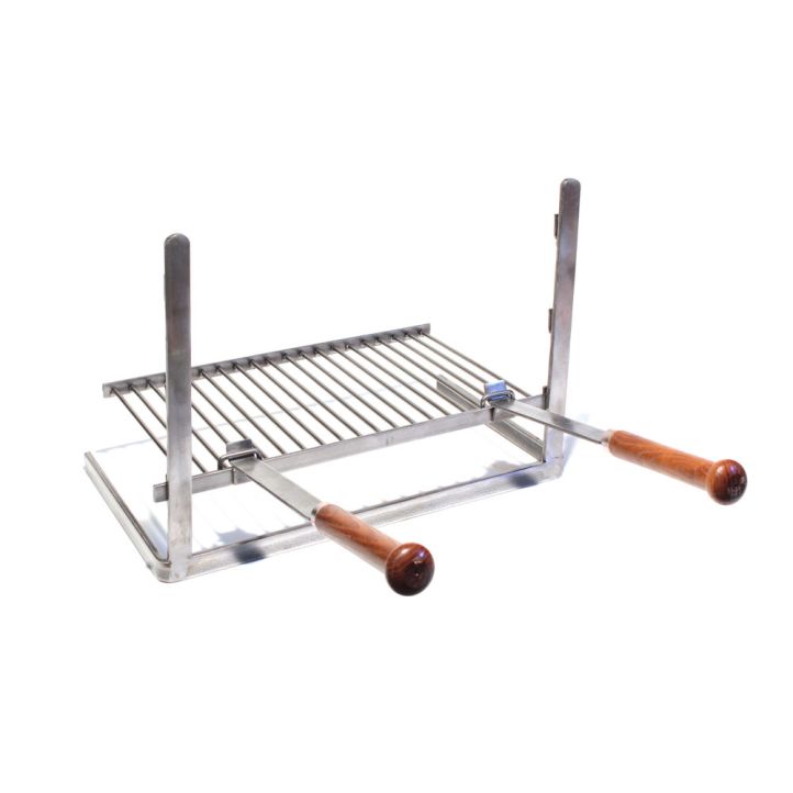 Ensemble grille barbecue de cheminée 3 étages 60 cm