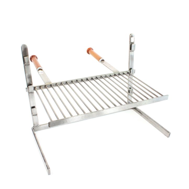 Ensemble grille barbecue de cheminée 3 étages 60 cm
