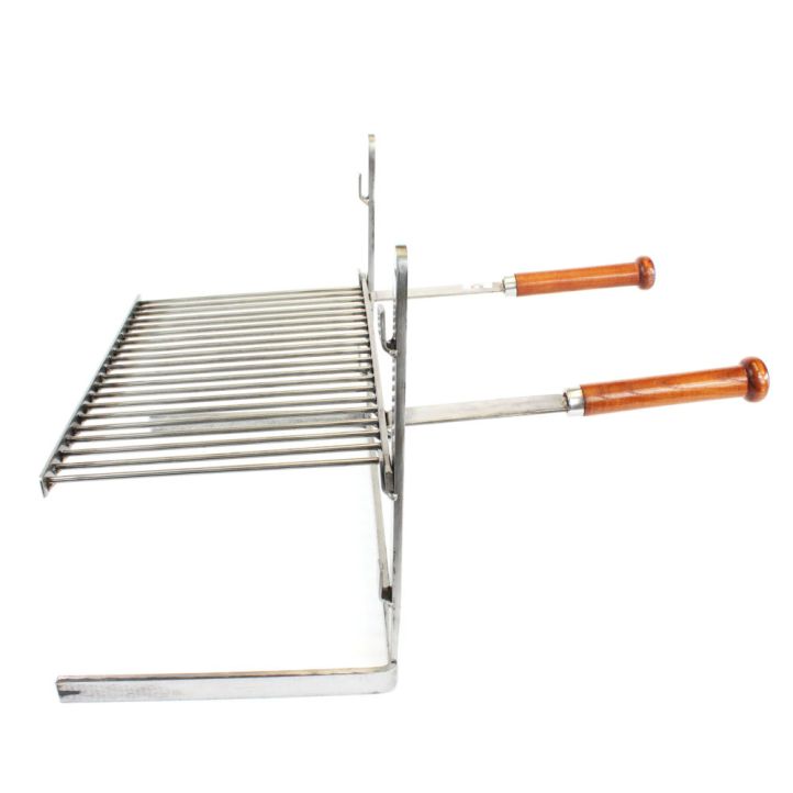 Ensemble grille barbecue de cheminée 3 étages 60 cm