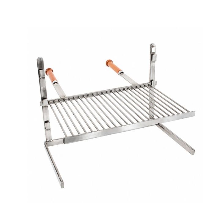 Ensemble grille barbecue de cheminée 3 étages 60 cm