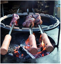 Yabound - Tisonnier à Charbon De Bois En Acier Inoxydable - Longueur 45,8 Cm - Pour Barbecue, Cheminée, Four