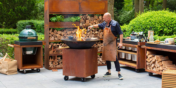 Barbecue Plancha Classic Storage Corten 100